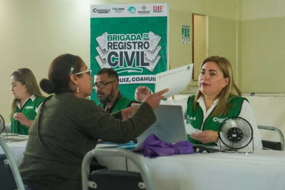 ACERCAN SERVICIOS DEL REGISTRO CIVIL A LAS FAMILIAS DE MÚZQUIZ CON EXITOSA BRIGADA